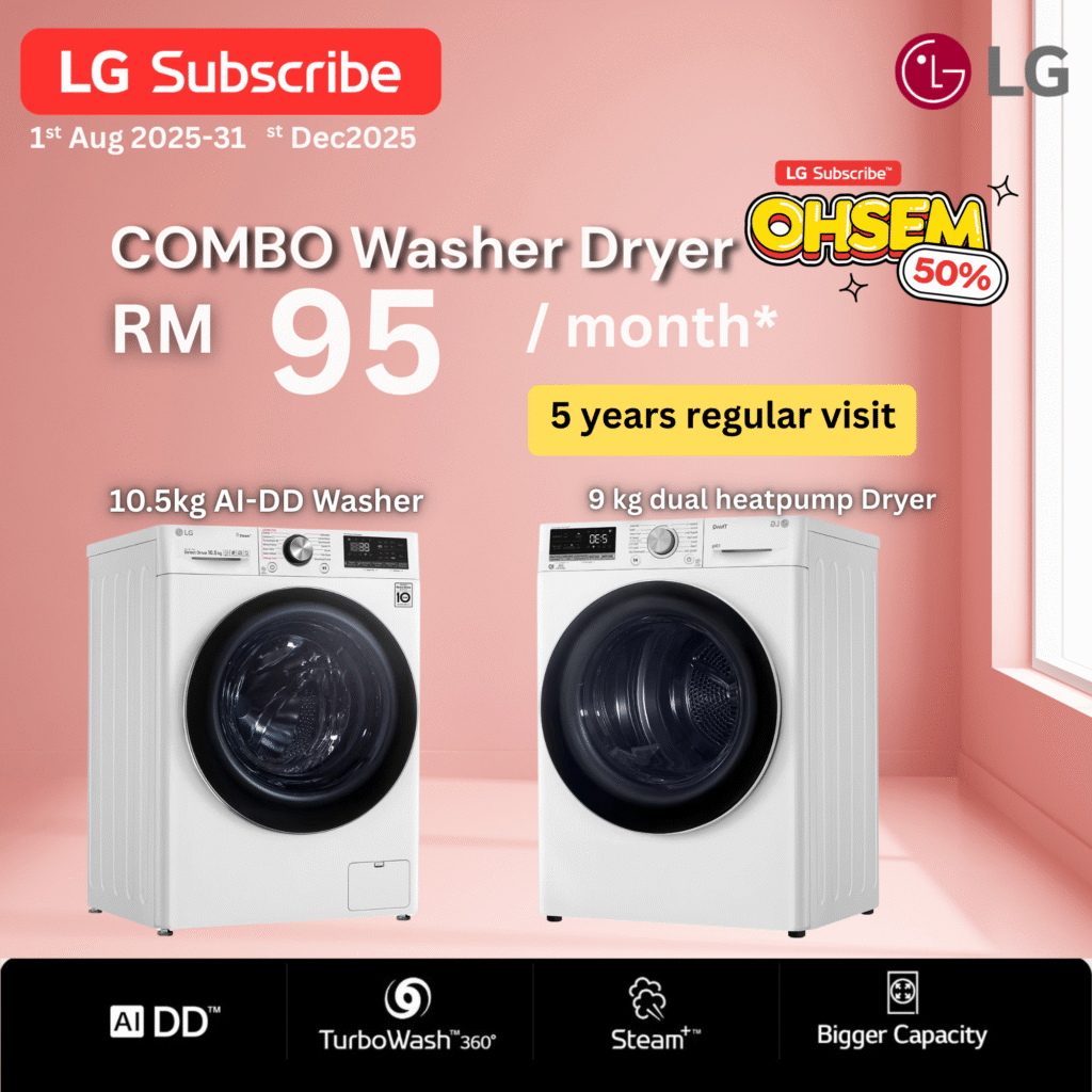 LG Subscribe OHSEM Washer Dryer Promotion 2025